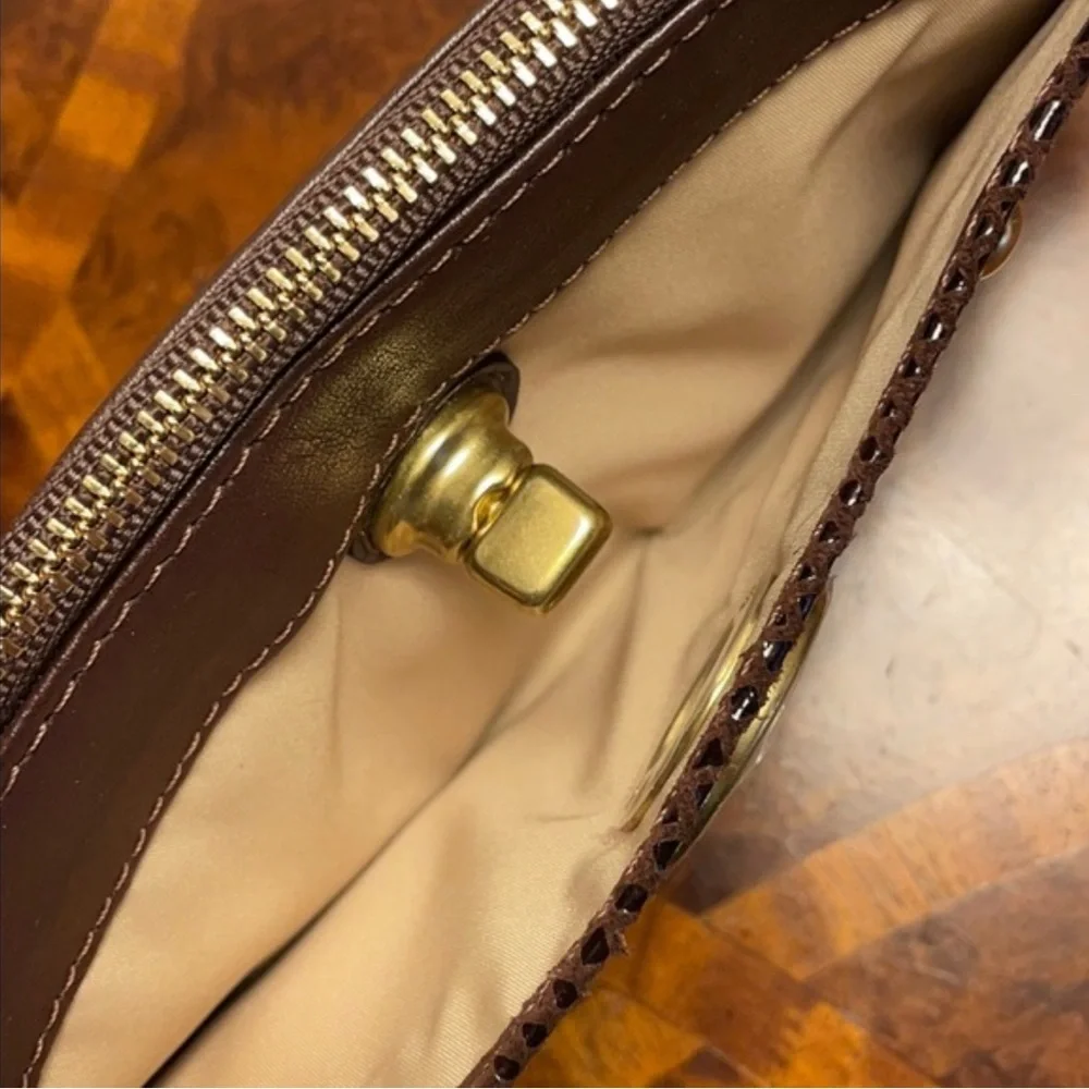 Coach Brown Wristlet Clutch Purse Wallet Authentic Like New